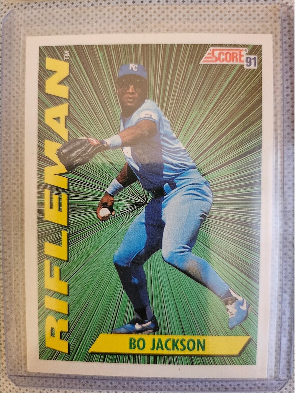 1991 Score #412 Bo Jackson - Rifleman - Kansas City Royals